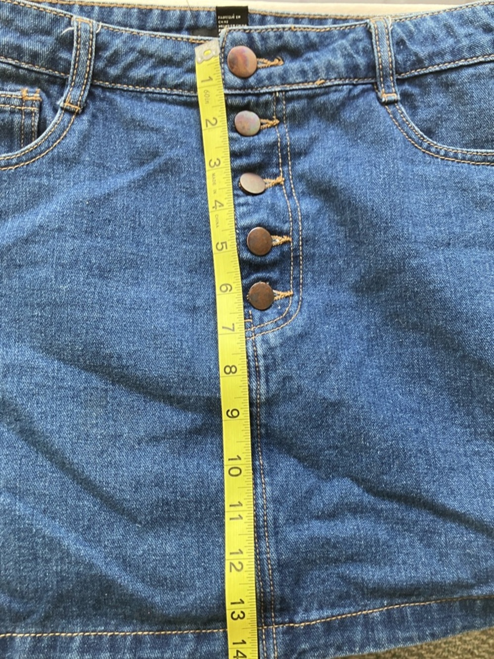 Forever 21 Light Blue Denim Button Mini Skirt - Picture 7 of 7